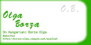 olga borza business card